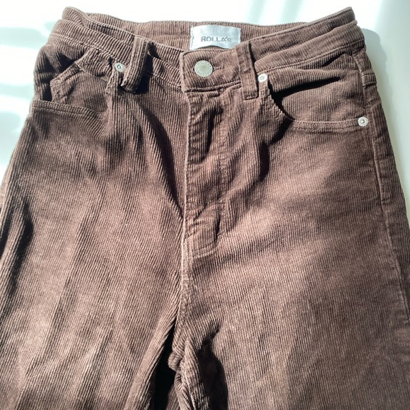ROLLA'S Chocolate Corduroy High Rise Pants - Picture 1 of 4